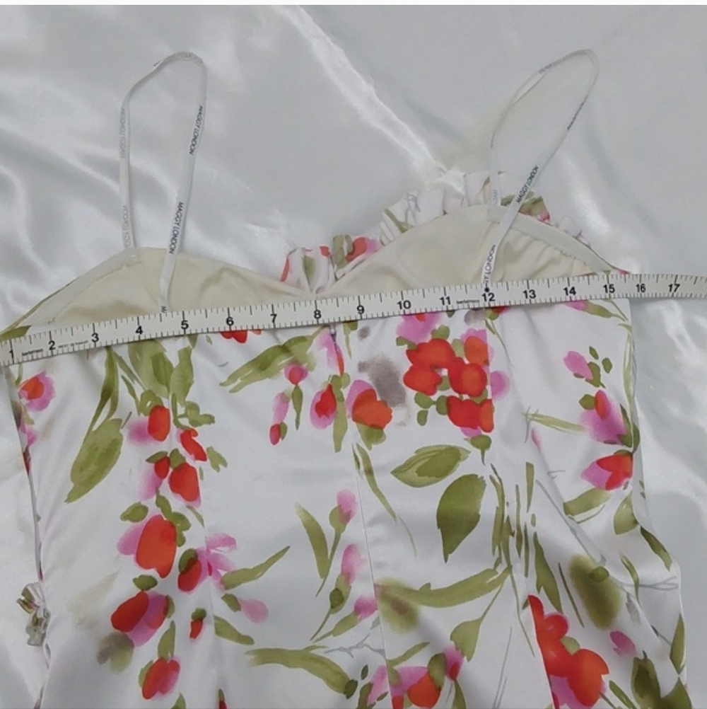Summer Dress Floral Satin Strapless Feminine 👋 FINAL MARKDOWN CLOSET CLOSING - Picture 11 of 12